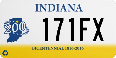 IN license plate 171FX