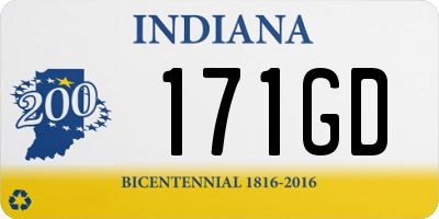 IN license plate 171GD