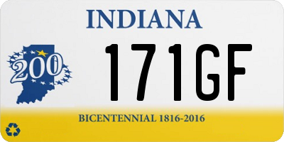 IN license plate 171GF
