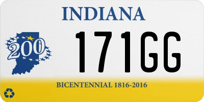 IN license plate 171GG