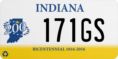 IN license plate 171GS