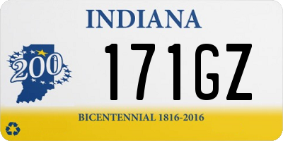 IN license plate 171GZ