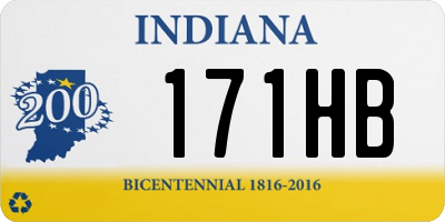 IN license plate 171HB