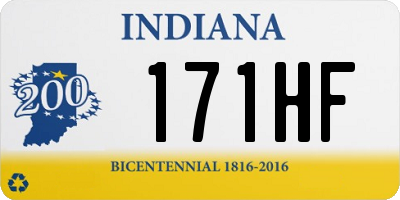 IN license plate 171HF