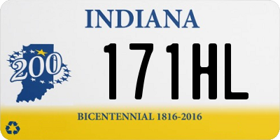 IN license plate 171HL