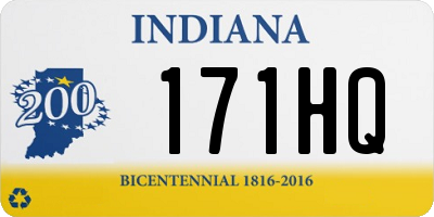 IN license plate 171HQ