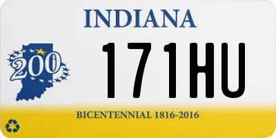 IN license plate 171HU