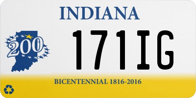 IN license plate 171IG