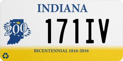 IN license plate 171IV