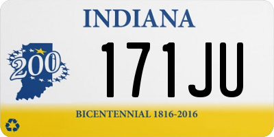 IN license plate 171JU