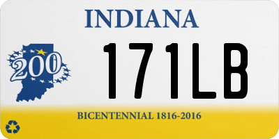 IN license plate 171LB