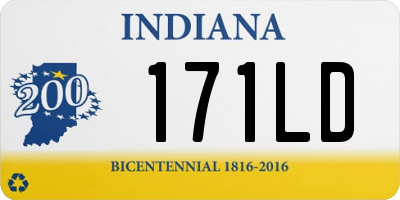 IN license plate 171LD