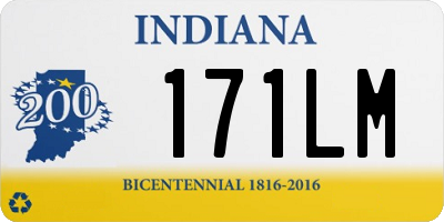 IN license plate 171LM