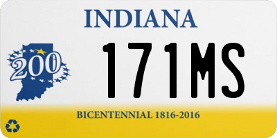 IN license plate 171MS