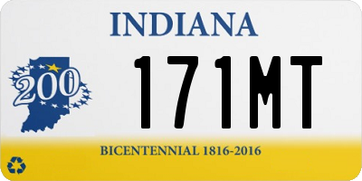 IN license plate 171MT