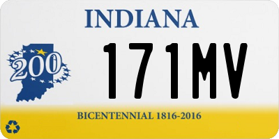 IN license plate 171MV