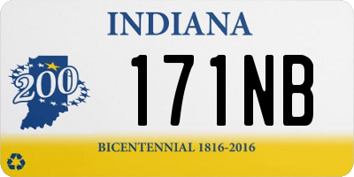 IN license plate 171NB