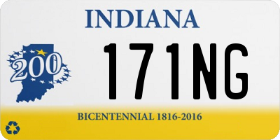 IN license plate 171NG