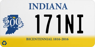 IN license plate 171NI