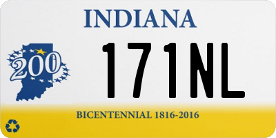 IN license plate 171NL