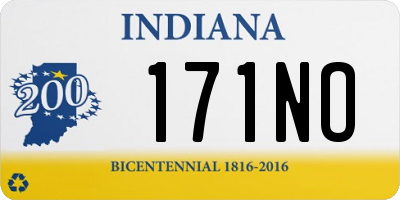 IN license plate 171NO