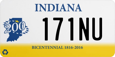 IN license plate 171NU