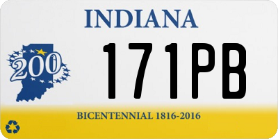 IN license plate 171PB