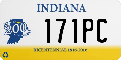 IN license plate 171PC