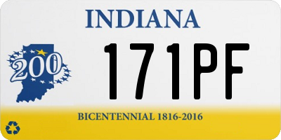 IN license plate 171PF