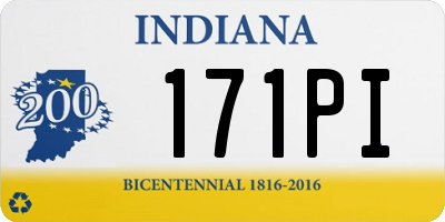 IN license plate 171PI