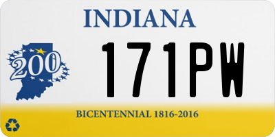 IN license plate 171PW