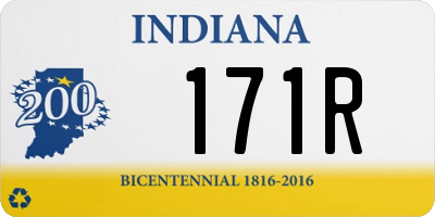 IN license plate 171R