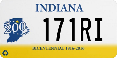 IN license plate 171RI