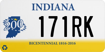 IN license plate 171RK