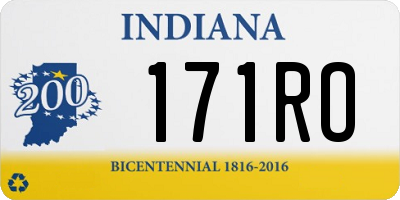 IN license plate 171RO