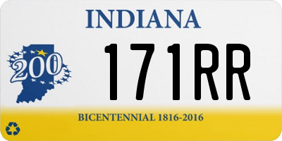 IN license plate 171RR