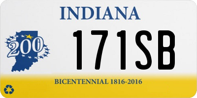 IN license plate 171SB