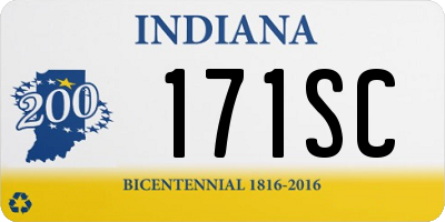 IN license plate 171SC