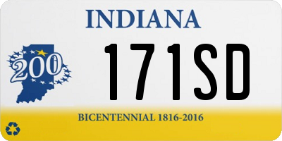 IN license plate 171SD