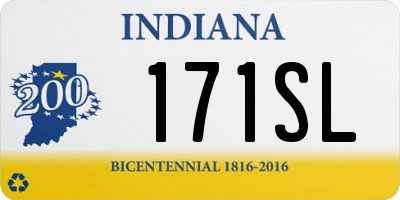 IN license plate 171SL