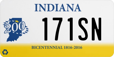 IN license plate 171SN