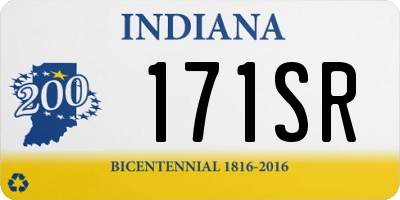 IN license plate 171SR