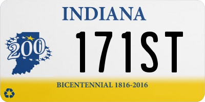 IN license plate 171ST