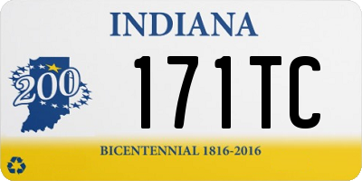 IN license plate 171TC