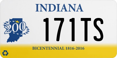 IN license plate 171TS