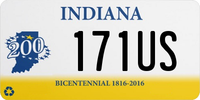 IN license plate 171US