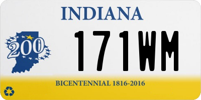 IN license plate 171WM