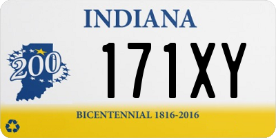 IN license plate 171XY