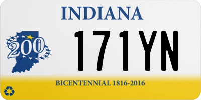 IN license plate 171YN