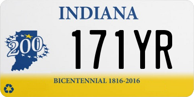 IN license plate 171YR